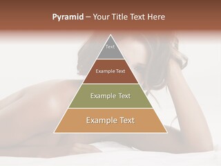 A Beautiful Woman Laying On Top Of A Bed PowerPoint Template