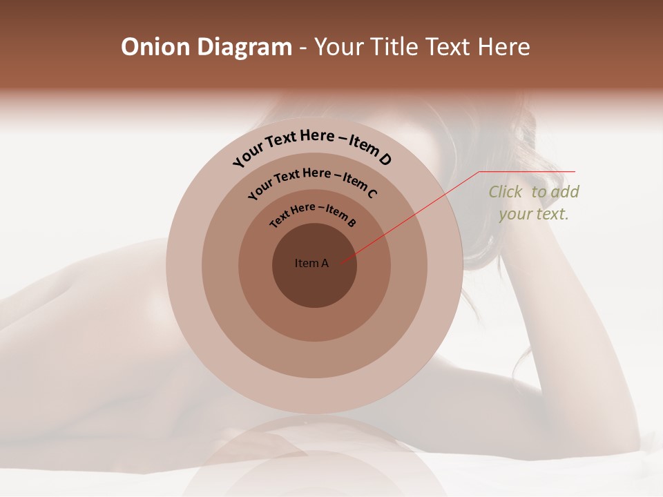 A Beautiful Woman Laying On Top Of A Bed PowerPoint Template