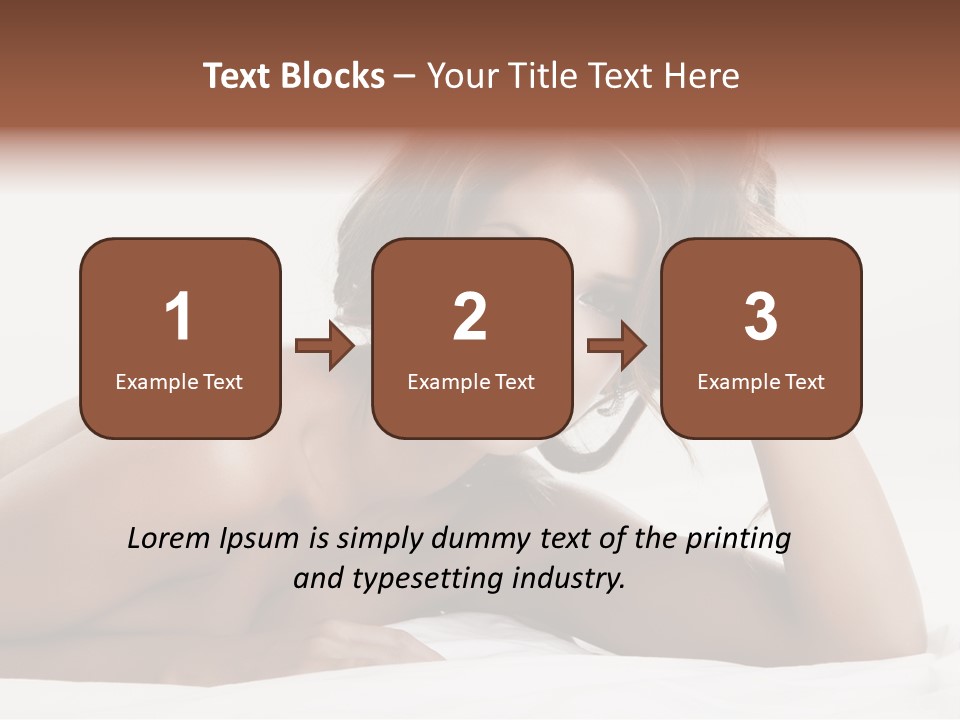 A Beautiful Woman Laying On Top Of A Bed PowerPoint Template