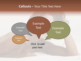 A Beautiful Woman Laying On Top Of A Bed PowerPoint Template