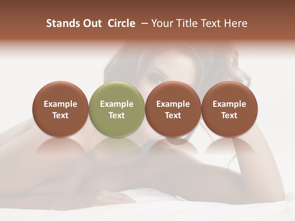 A Beautiful Woman Laying On Top Of A Bed PowerPoint Template
