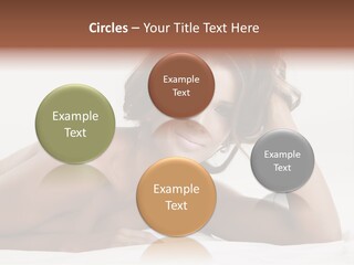 A Beautiful Woman Laying On Top Of A Bed PowerPoint Template