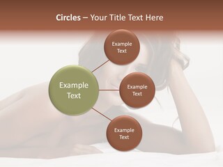 A Beautiful Woman Laying On Top Of A Bed PowerPoint Template