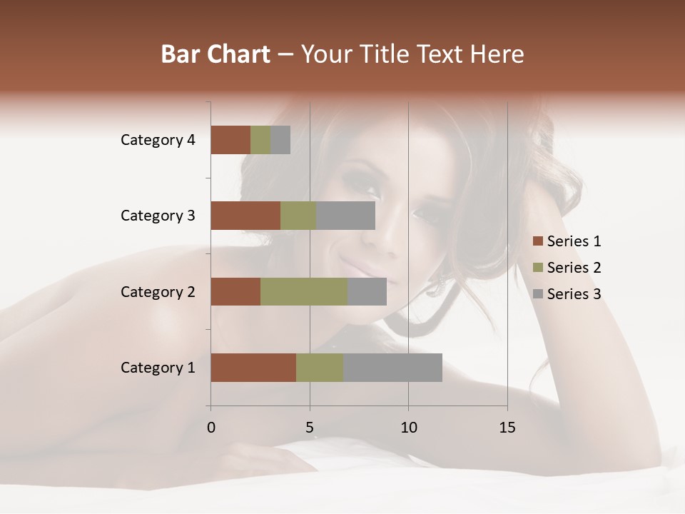 A Beautiful Woman Laying On Top Of A Bed PowerPoint Template