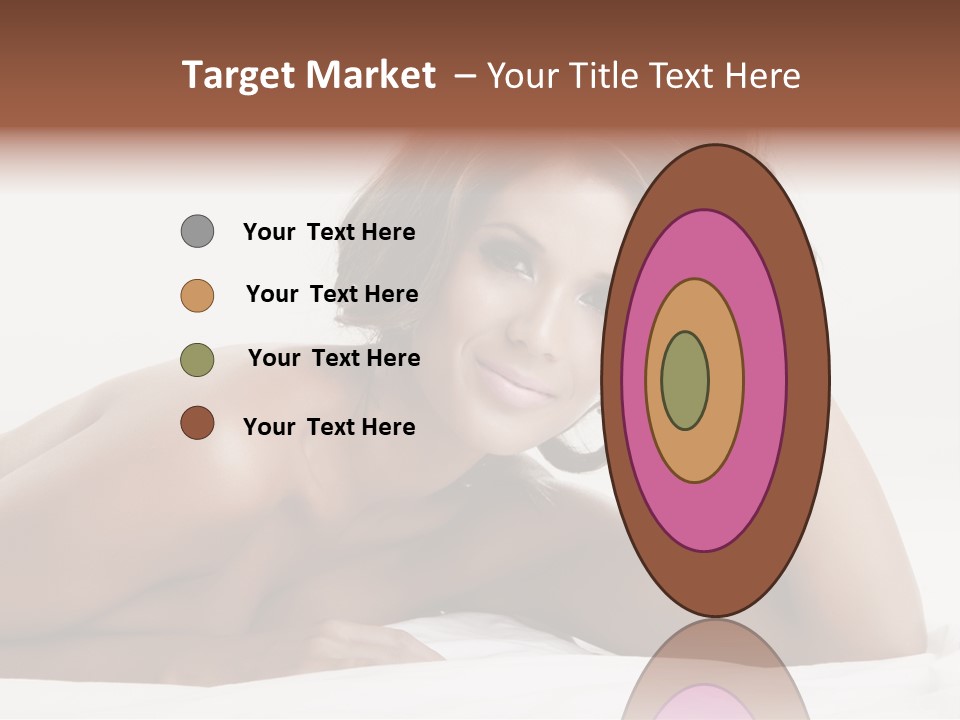 A Beautiful Woman Laying On Top Of A Bed PowerPoint Template