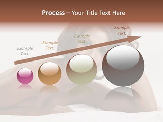 A Beautiful Woman Laying On Top Of A Bed PowerPoint Template