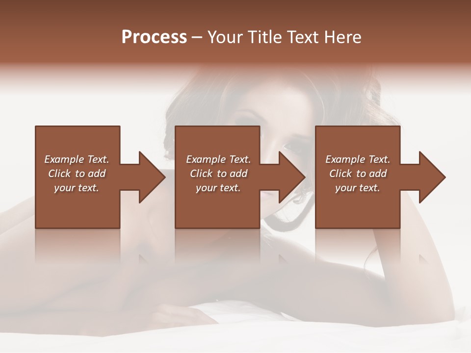 A Beautiful Woman Laying On Top Of A Bed PowerPoint Template