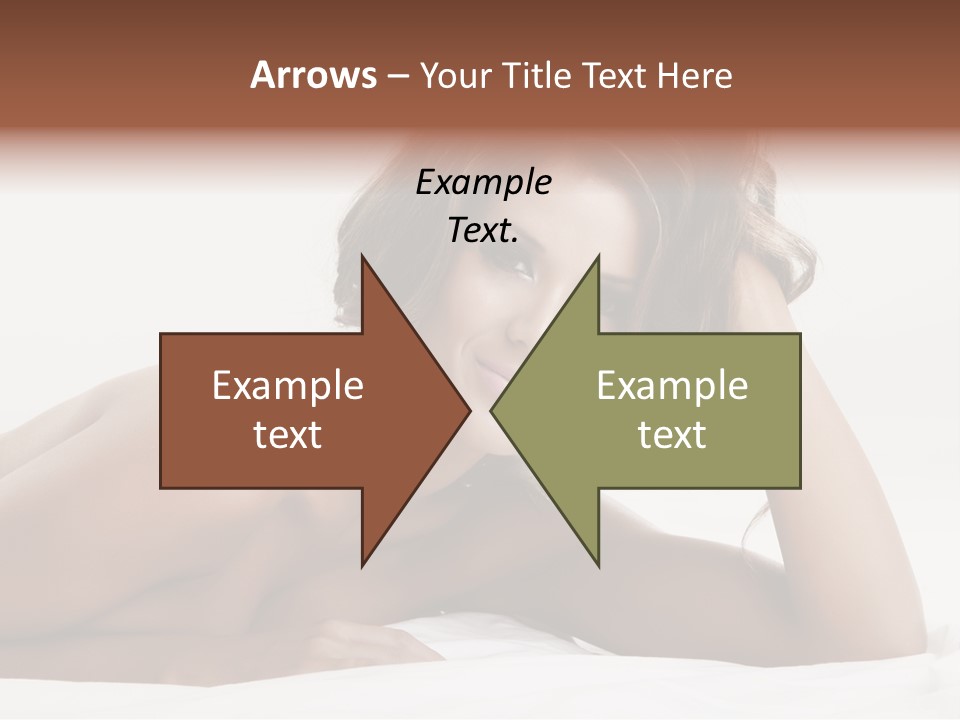 A Beautiful Woman Laying On Top Of A Bed PowerPoint Template