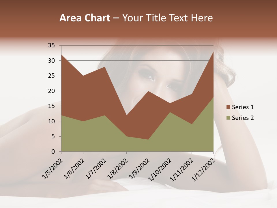 A Beautiful Woman Laying On Top Of A Bed PowerPoint Template