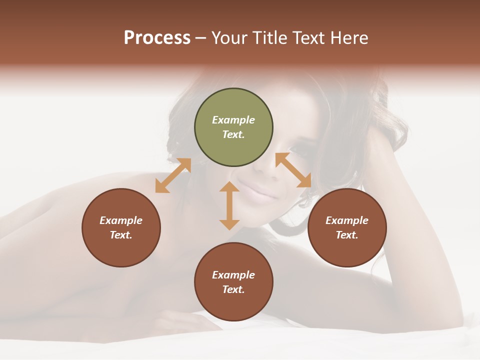 A Beautiful Woman Laying On Top Of A Bed PowerPoint Template