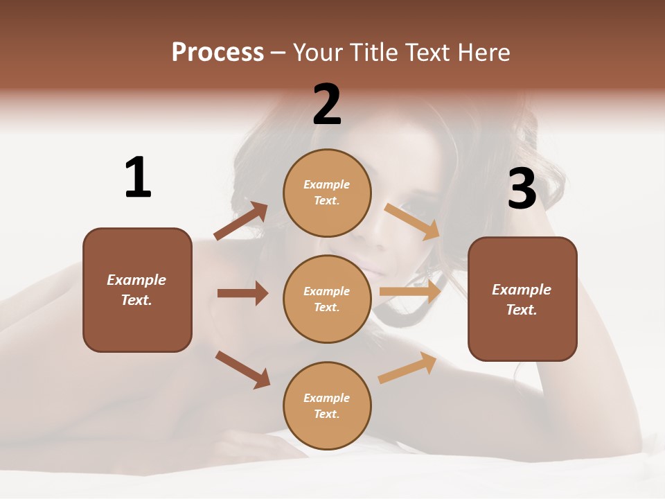 A Beautiful Woman Laying On Top Of A Bed PowerPoint Template