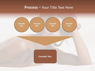 A Beautiful Woman Laying On Top Of A Bed PowerPoint Template