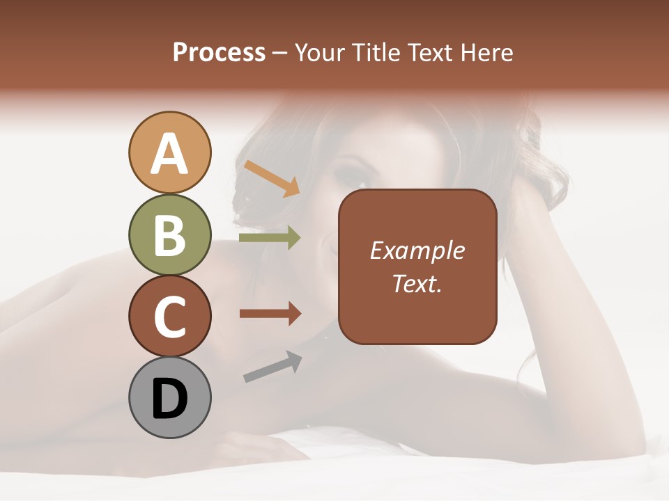 A Beautiful Woman Laying On Top Of A Bed PowerPoint Template