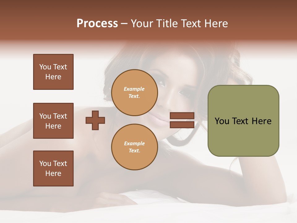A Beautiful Woman Laying On Top Of A Bed PowerPoint Template