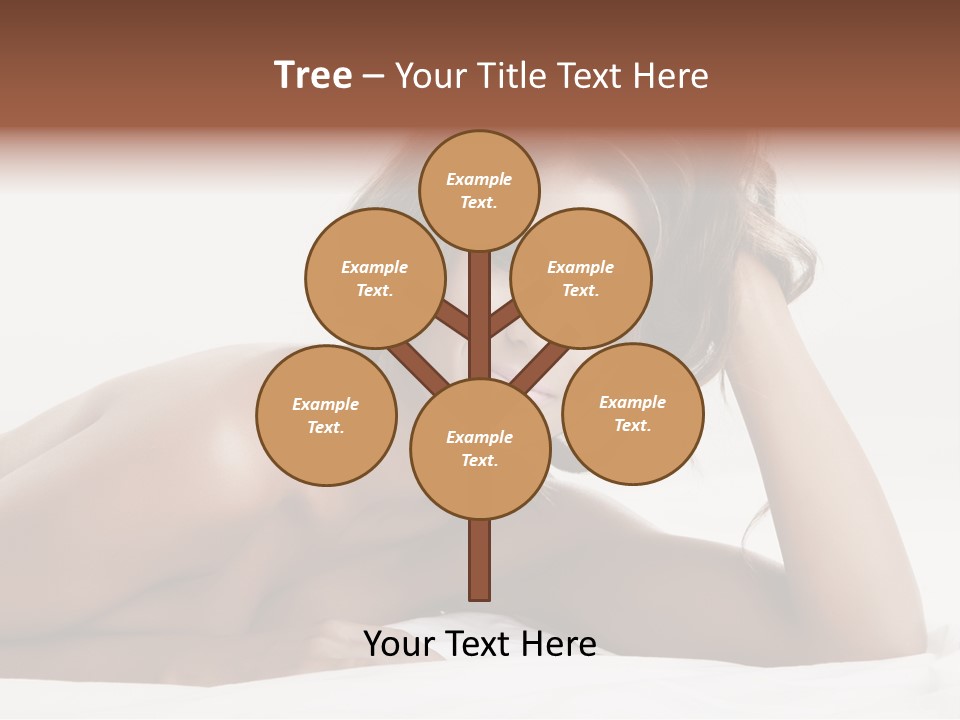 A Beautiful Woman Laying On Top Of A Bed PowerPoint Template