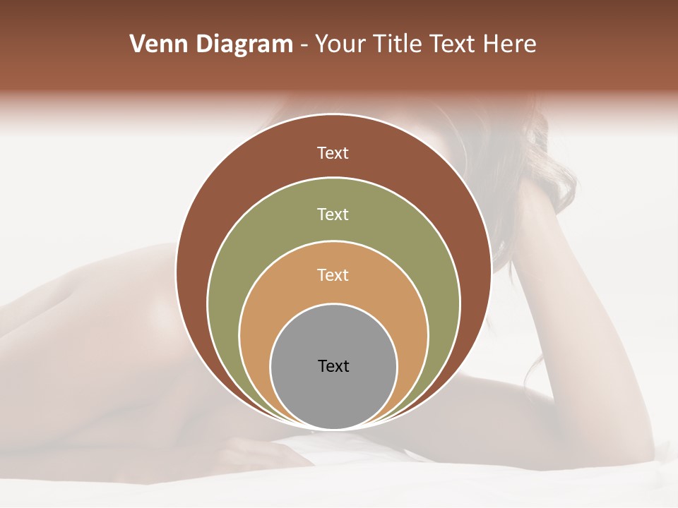 A Beautiful Woman Laying On Top Of A Bed PowerPoint Template