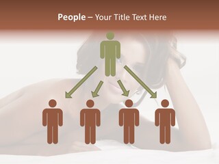 A Beautiful Woman Laying On Top Of A Bed PowerPoint Template