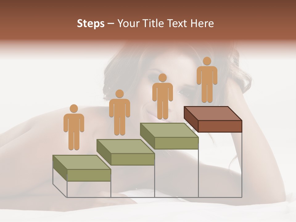 A Beautiful Woman Laying On Top Of A Bed PowerPoint Template