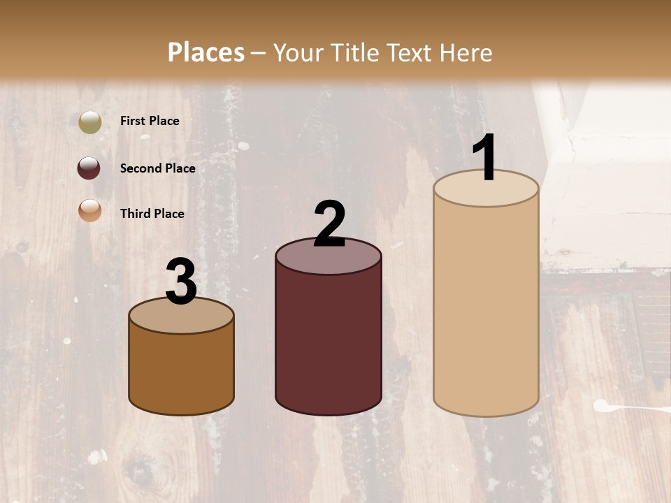 A Wooden Floor With A Brown Stain On It PowerPoint Template