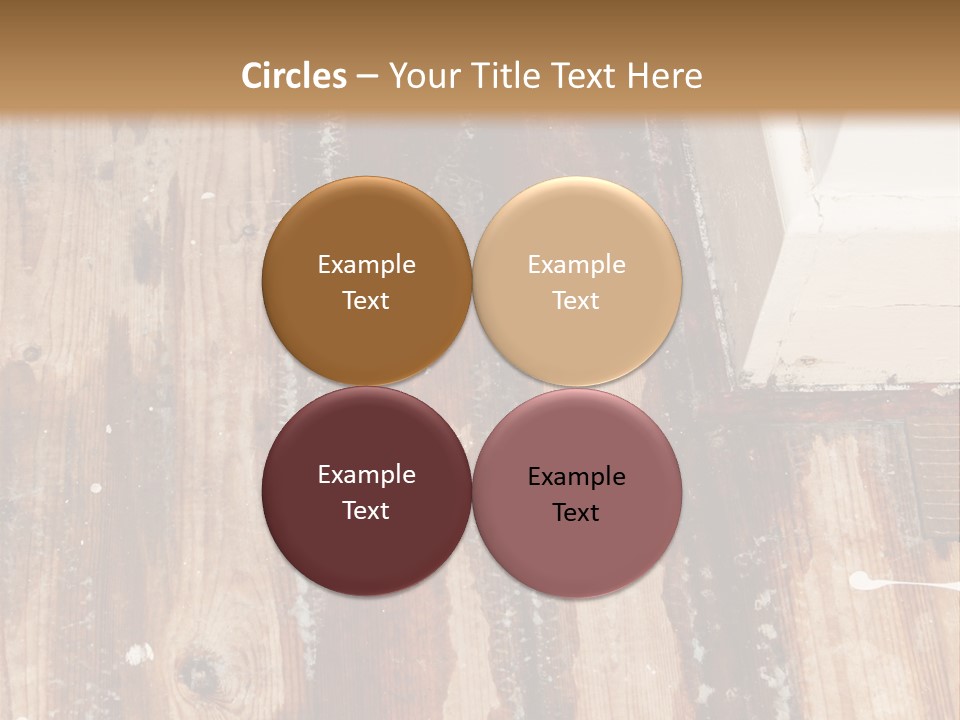 A Wooden Floor With A Brown Stain On It PowerPoint Template
