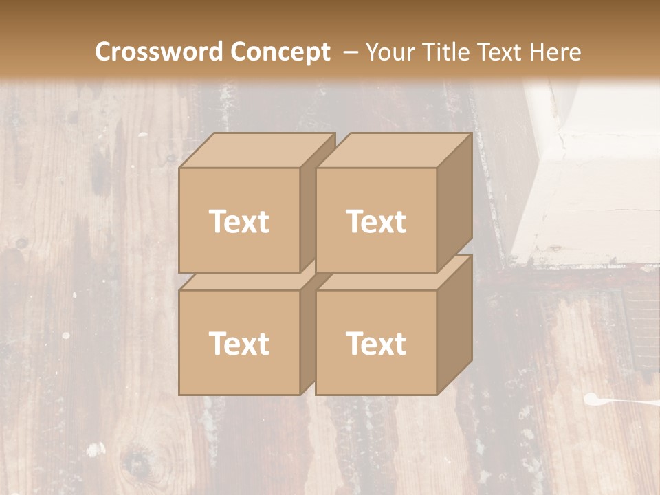 A Wooden Floor With A Brown Stain On It PowerPoint Template