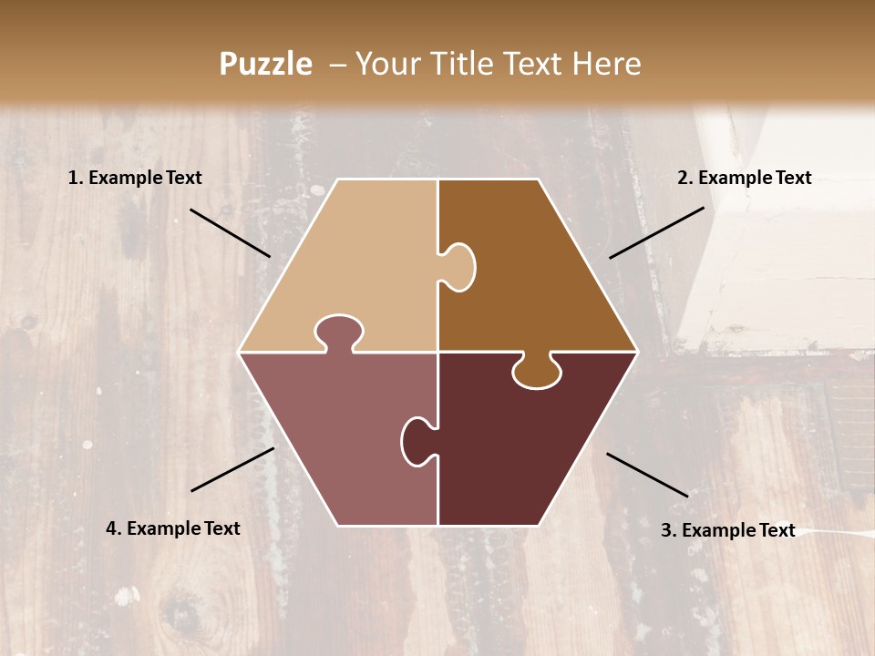 A Wooden Floor With A Brown Stain On It PowerPoint Template