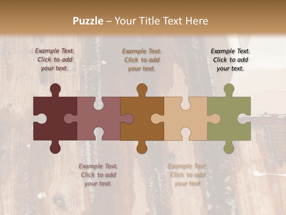 A Wooden Floor With A Brown Stain On It PowerPoint Template