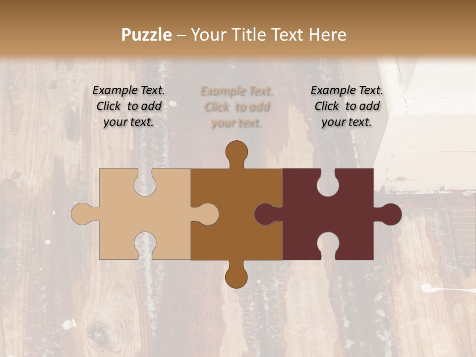 A Wooden Floor With A Brown Stain On It PowerPoint Template
