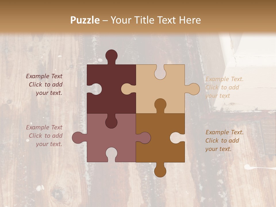 A Wooden Floor With A Brown Stain On It PowerPoint Template