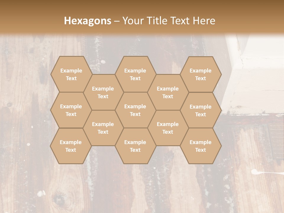 A Wooden Floor With A Brown Stain On It PowerPoint Template