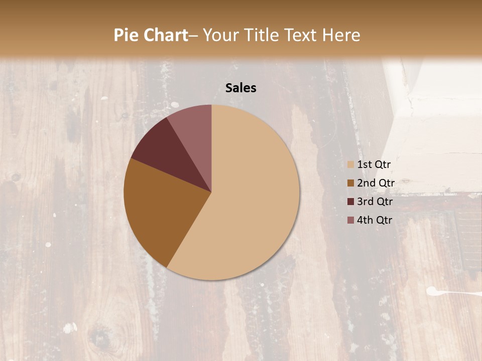 A Wooden Floor With A Brown Stain On It PowerPoint Template