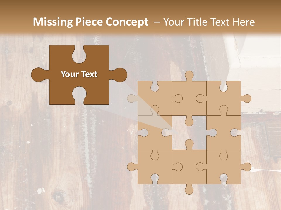 A Wooden Floor With A Brown Stain On It PowerPoint Template