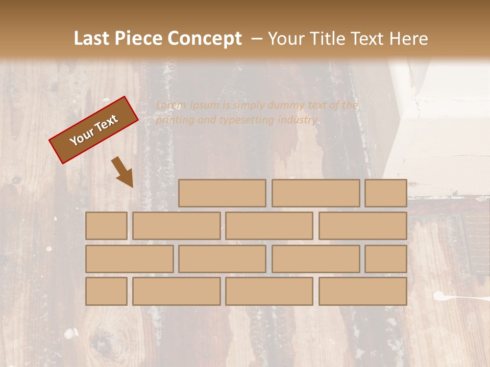 A Wooden Floor With A Brown Stain On It PowerPoint Template