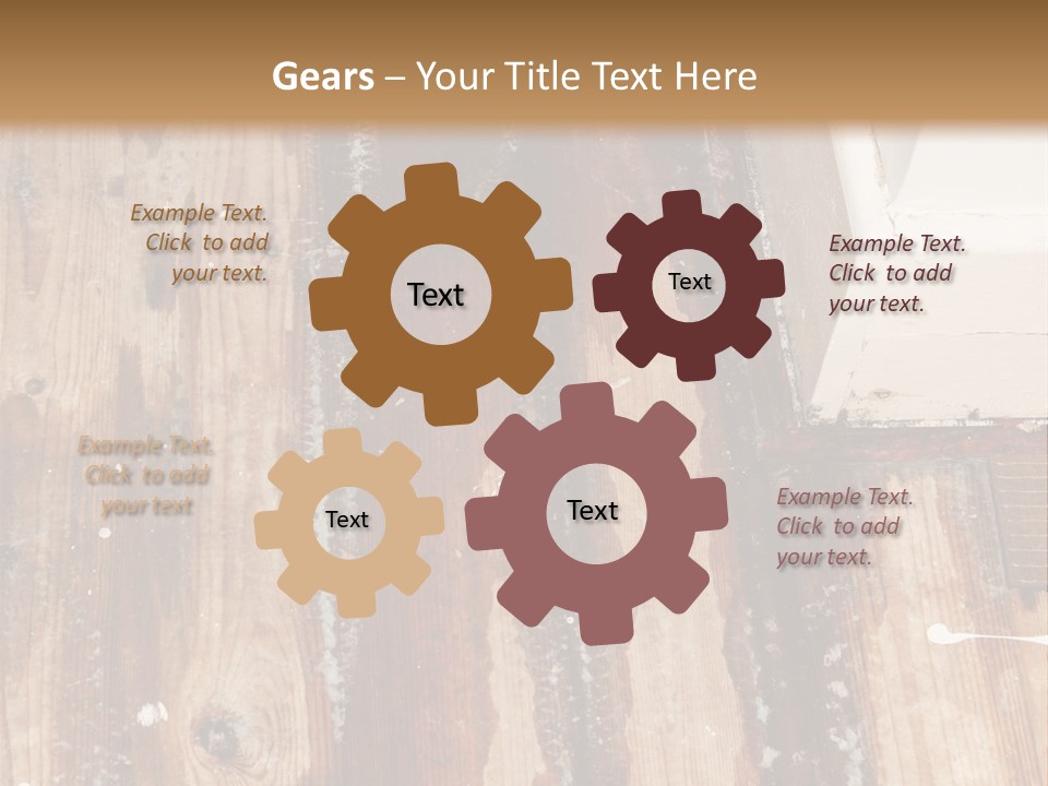 A Wooden Floor With A Brown Stain On It PowerPoint Template