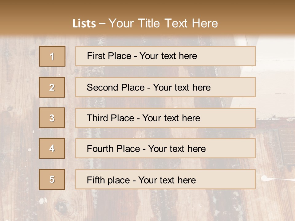 A Wooden Floor With A Brown Stain On It PowerPoint Template