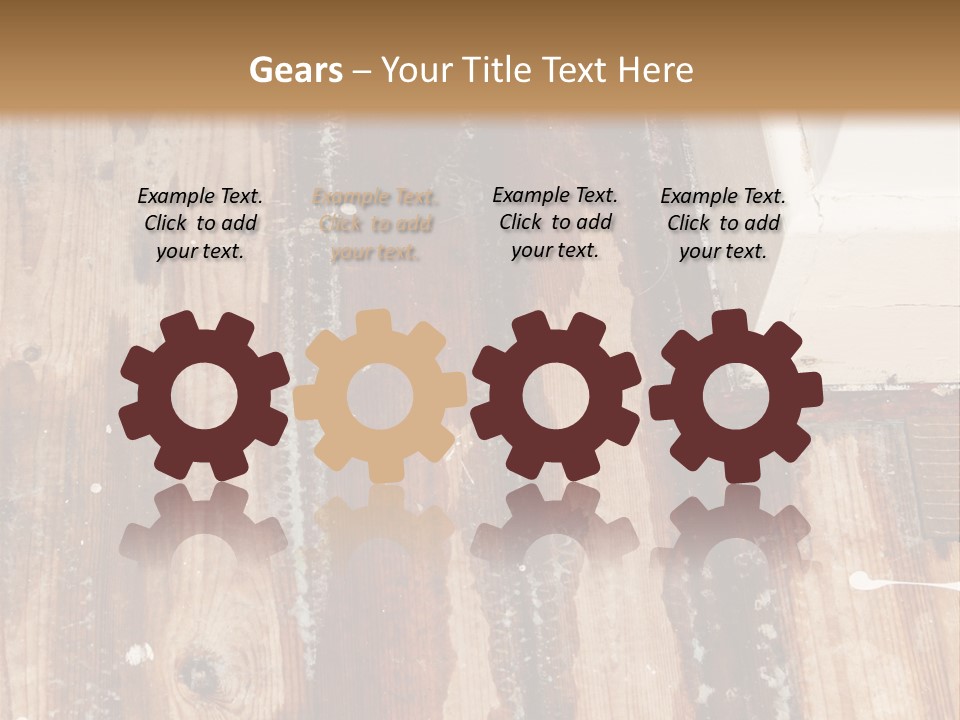 A Wooden Floor With A Brown Stain On It PowerPoint Template