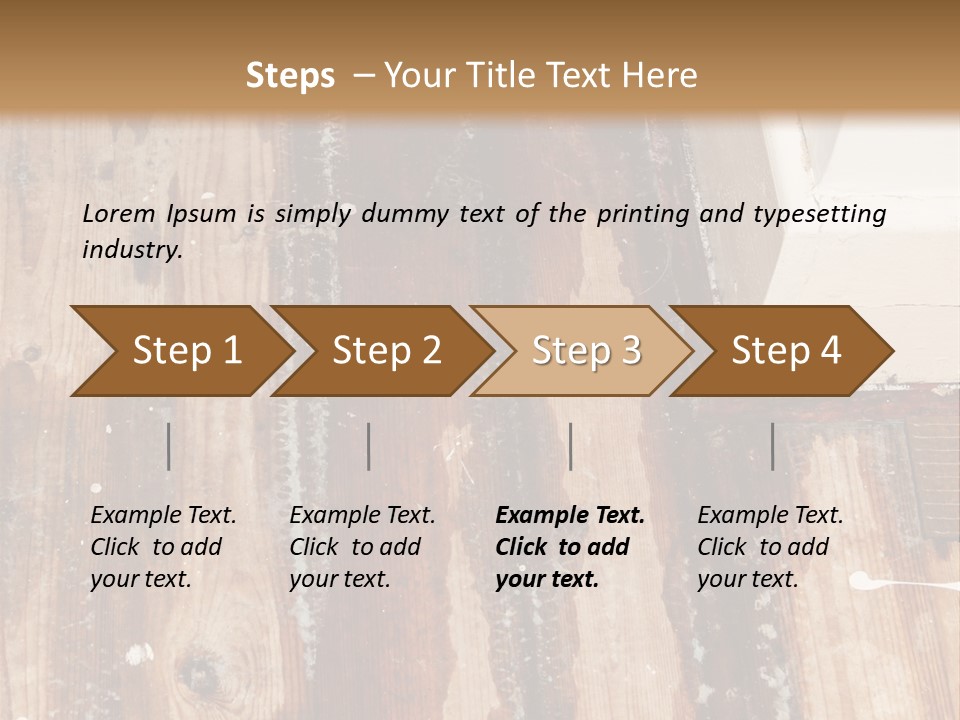 A Wooden Floor With A Brown Stain On It PowerPoint Template