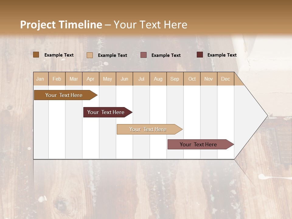 A Wooden Floor With A Brown Stain On It PowerPoint Template
