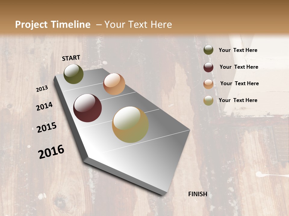A Wooden Floor With A Brown Stain On It PowerPoint Template