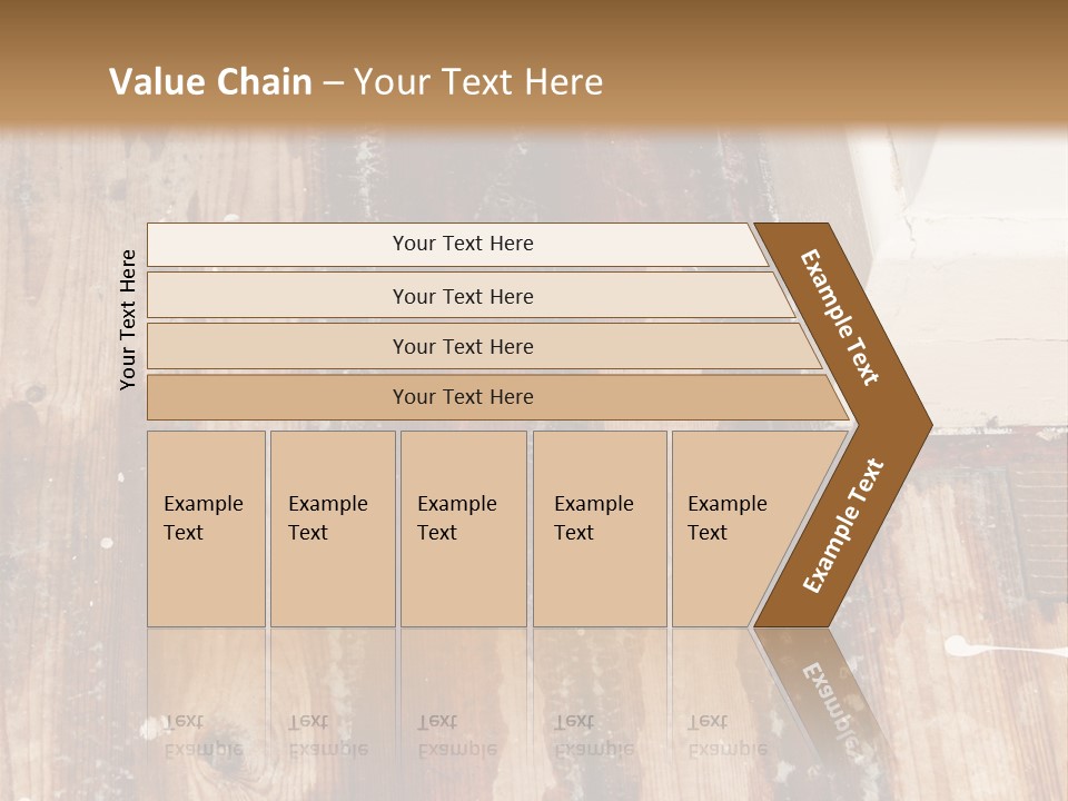 A Wooden Floor With A Brown Stain On It PowerPoint Template