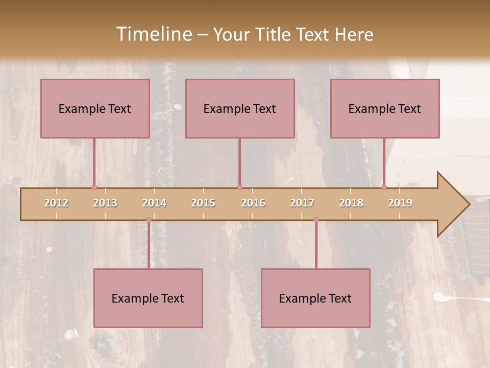 A Wooden Floor With A Brown Stain On It PowerPoint Template
