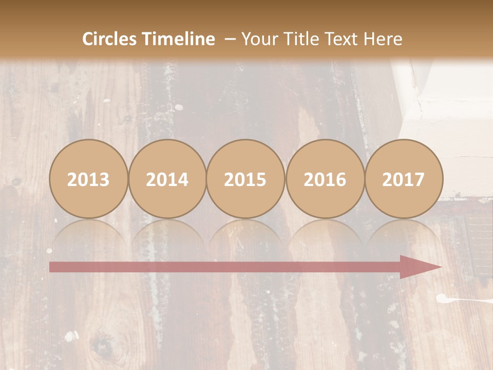 A Wooden Floor With A Brown Stain On It PowerPoint Template