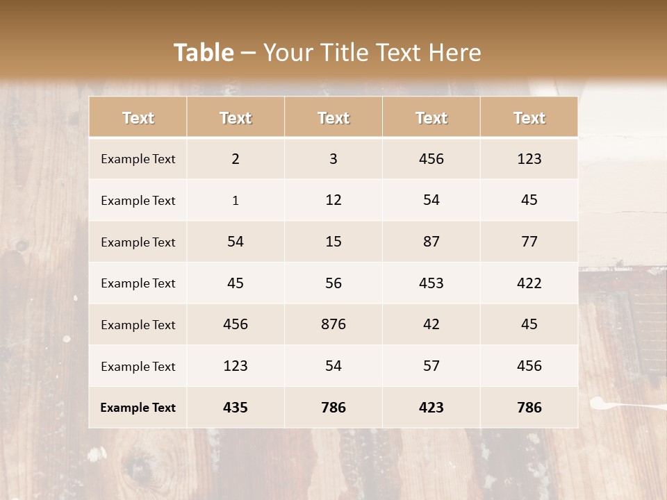 A Wooden Floor With A Brown Stain On It PowerPoint Template