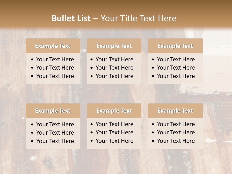 A Wooden Floor With A Brown Stain On It PowerPoint Template