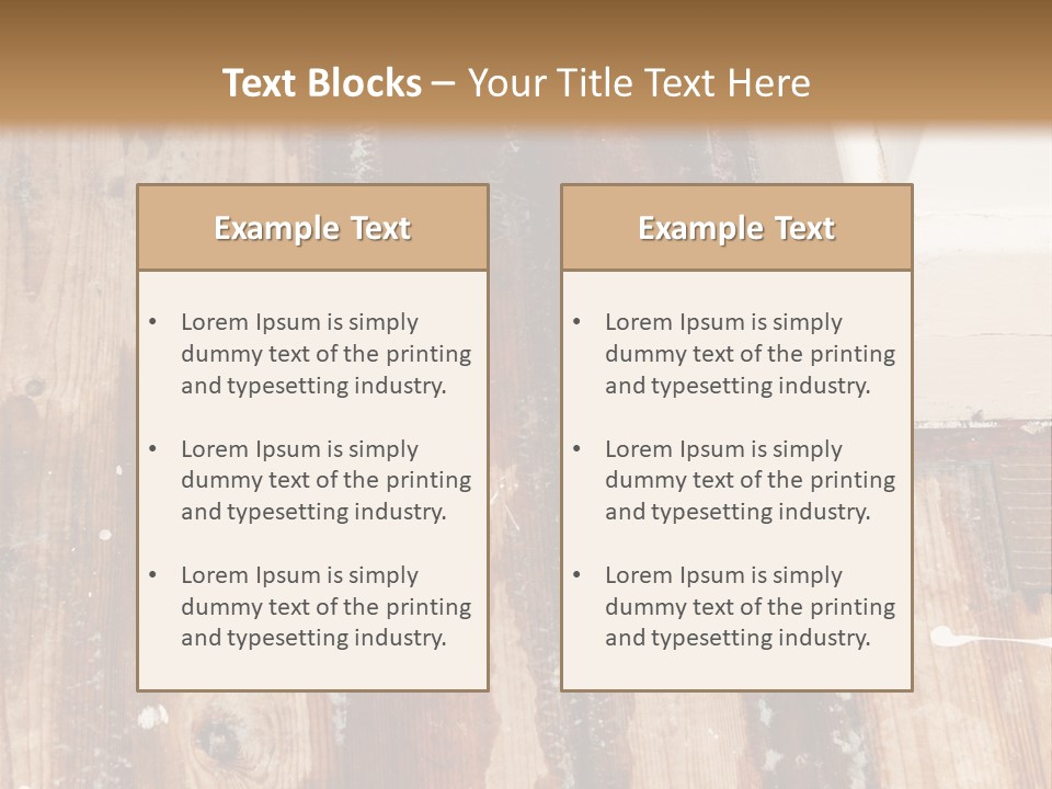 A Wooden Floor With A Brown Stain On It PowerPoint Template