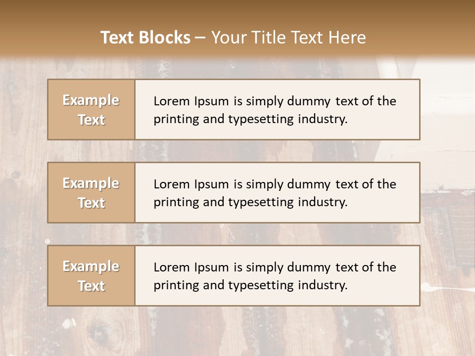 A Wooden Floor With A Brown Stain On It PowerPoint Template