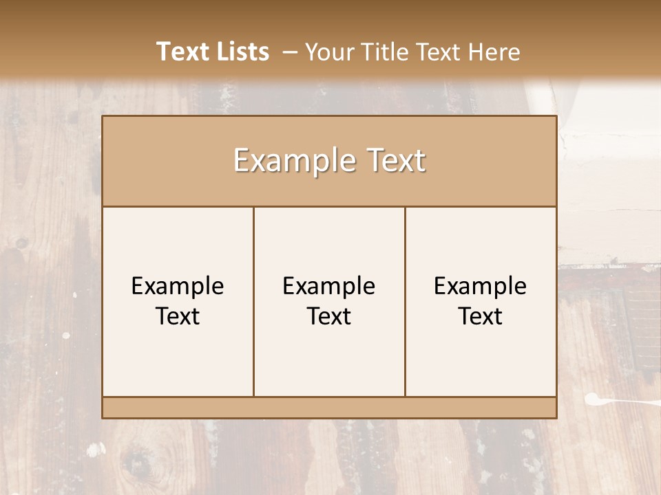 A Wooden Floor With A Brown Stain On It PowerPoint Template