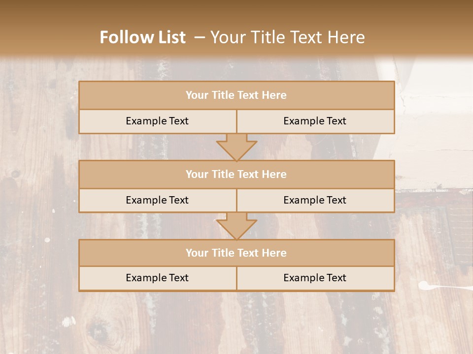 A Wooden Floor With A Brown Stain On It PowerPoint Template