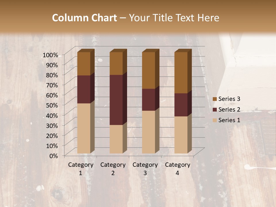 A Wooden Floor With A Brown Stain On It PowerPoint Template