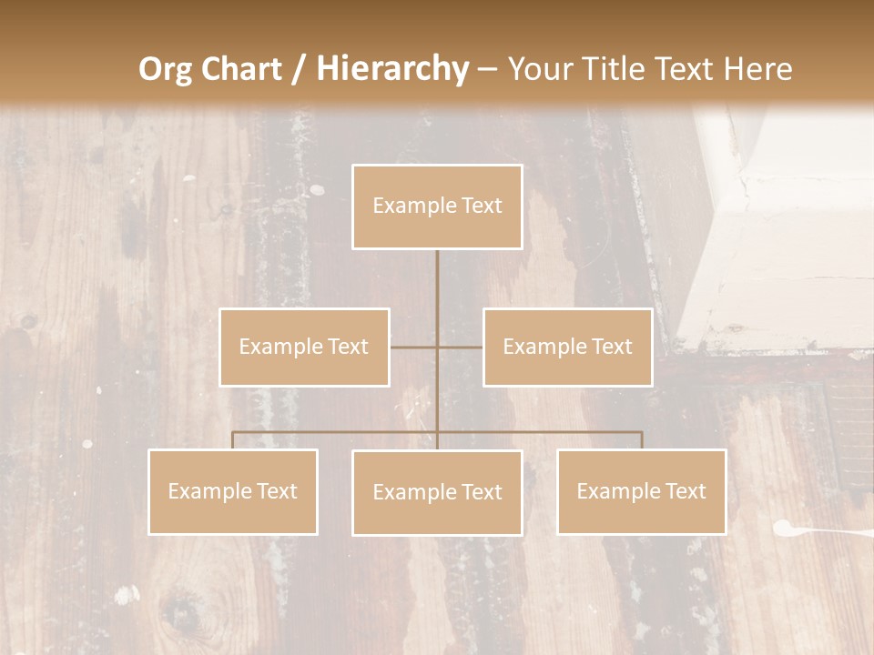 A Wooden Floor With A Brown Stain On It PowerPoint Template